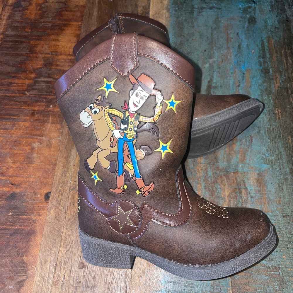 Toddler Toy Story Pull-On Boots. Brown 7T